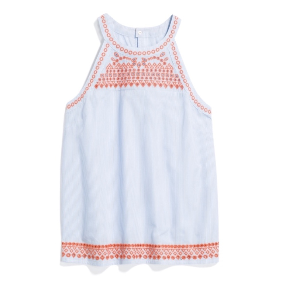 Skies Are Blue Dory Embroidery Top